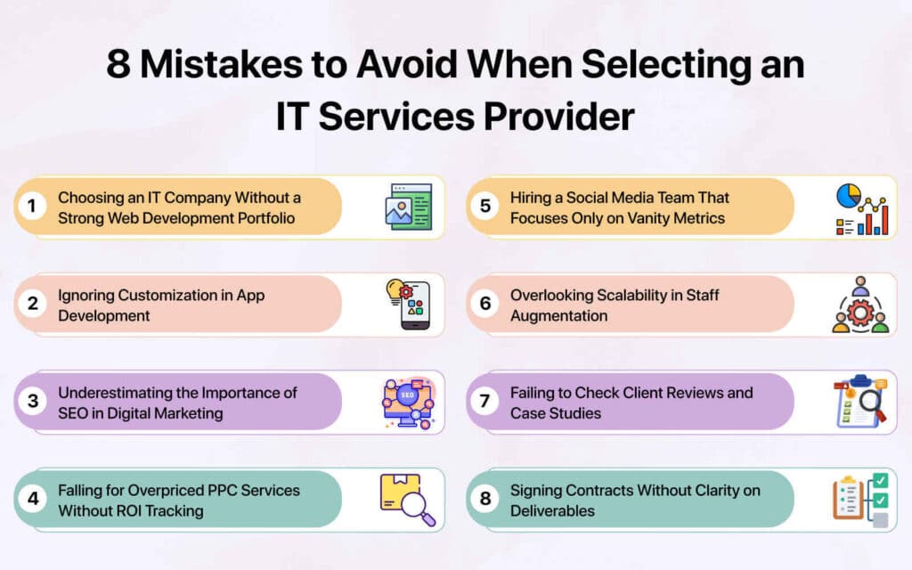 8 mistakes to avoid when selecting an IT services provider